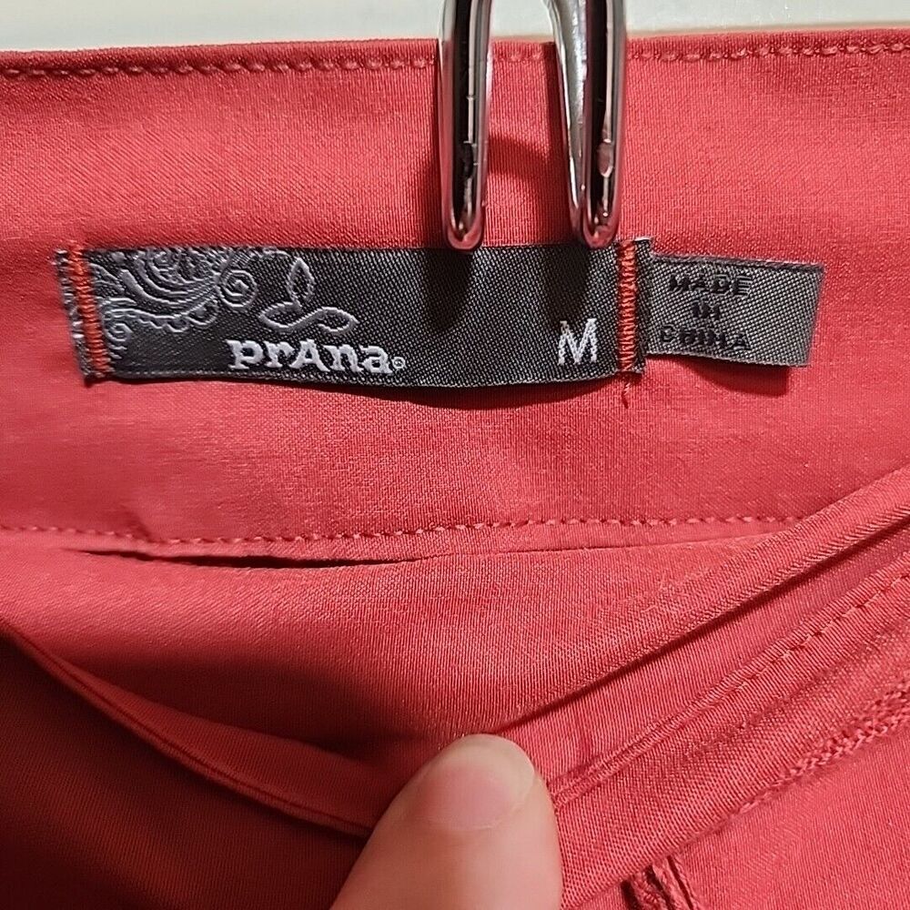 Prana Cropped Drawstring Pants in Brick Red - Picture 10 of 14
